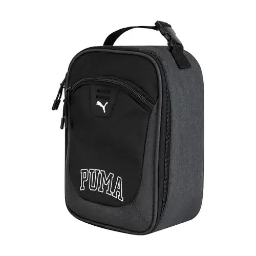 PUMA Unisex Kid's Rally Lunch Box, Black/Granite Heather, Small - 1