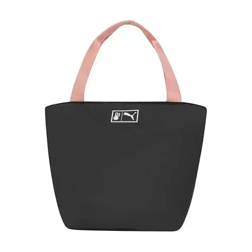 PUMA Unisex Kid's Adventure Lunch Tote, Black/Rose Gold, Small - 3