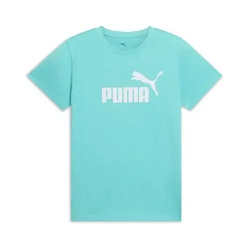 PUMA Womens Essentials Logo Heather Crew Neck Short Sleeve Casual Tops Casual - Purple - Puma