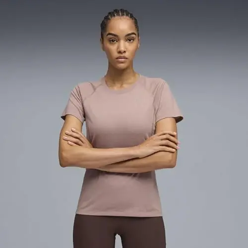 PUMA Womens Run Favorites Velocity Crew Neck Short Sleeve Athletic Running Casual Tops - Green - 2