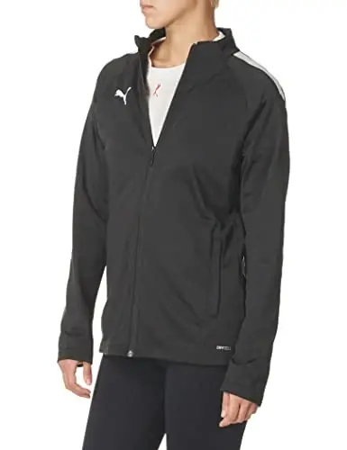 PUMA Womens Team Liga Jacket Soccer Cleats - Black, Red - 3