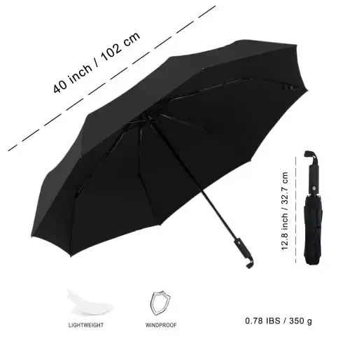 Pumi-geous Automatic Umbrella Windproof Lightweight Strong Compact UV Protection Rain Travel Umbrellas Collapsible Backpack Umbrella Suit For Adult - MODAZONE (1)