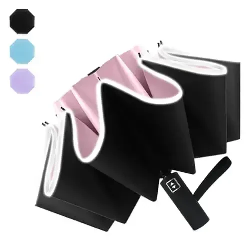 Pumi-geous Avtomatik Soyabon Shamolga chidamli Yengil Kuchli Kompakt UV Himoya Yomg'ir Sayohat Soyabonlari Kattalar uchun yig'iladigan Ryukzak Soyaboni kostyumi - MODAZONE