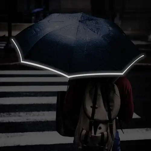 Pumi-geous Automatic Umbrella Windproof Lightweight Strong Compact UV Protection Rain Travel Umbrellas Collapsible Backpack Umbrella Suit For Adult - 5