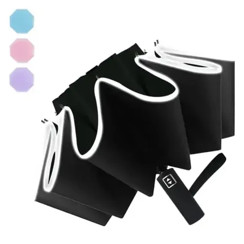 Pumi-geous Automatic Umbrella Windproof Lightweight Strong Compact UV Protection Rain Travel Umbrellas Collapsible Backpack Umbrella Suit For Adult - MODAZONE