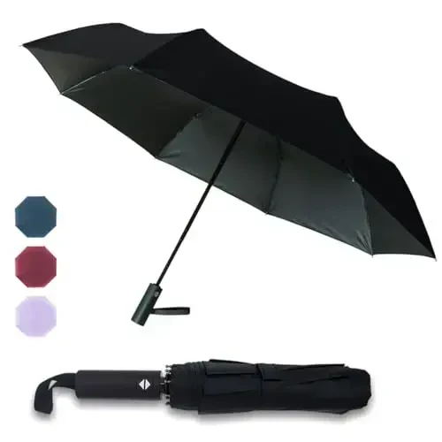 Pumi-geous Automatic Umbrella Windproof Lightweight Strong Compact UV Protection Rain Travel Umbrellas Collapsible Backpack Umbrella Suit For Adult - MODAZONE