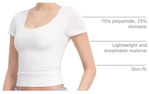 PUMIEY Women's T Shirts Short Sleeve Scoop Neck Basic Going Out Tops Fashion Slim Fit Tee Smoke Cloud Pro Collection - 1