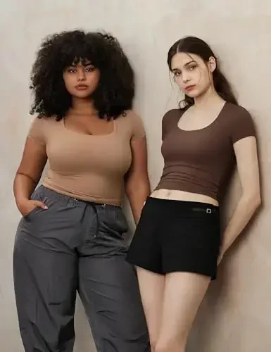 PUMIEY Women's T Shirts Short Sleeve Scoop Neck Basic Going Out Tops Fashion Slim Fit Tee Smoke Cloud Pro Collection - 5