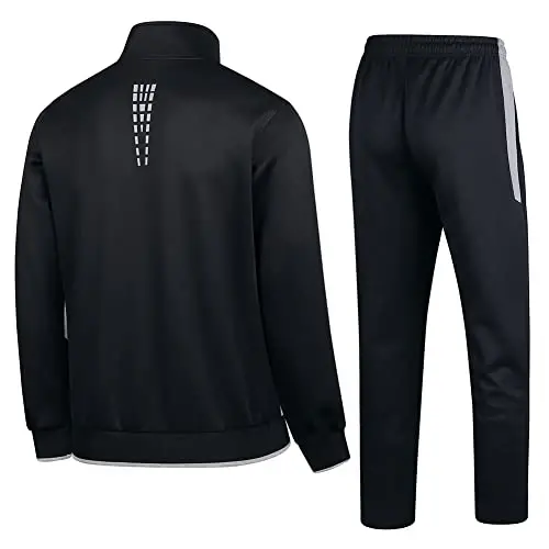 PUMPITU Men's Casual Athletic Tracksuit Long Sleeve Sweatsuit Set Full Zip Running Jacket and Pants 2 Piece Outfits - PUMPITU (1)