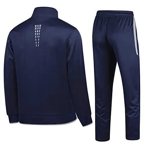 PUMPITU Men's Casual Athletic Tracksuit Long Sleeve Sweatsuit Set Full Zip Running Jacket and Pants 2 Piece Outfits - 2