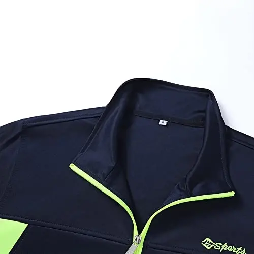 PUMPITU Men's Casual Athletic Tracksuit Long Sleeve Sweatsuit Set Full Zip Running Jacket and Pants 2 Piece Outfits - 3