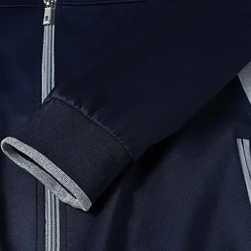 PUMPITU Men's Casual Athletic Tracksuit Long Sleeve Sweatsuit Set Full Zip Running Jacket and Pants 2 Piece Outfits - 5