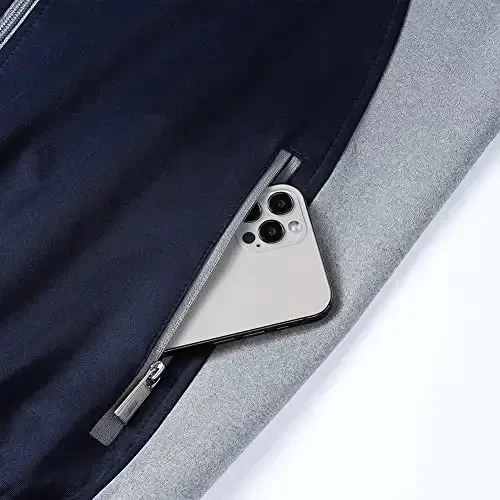 PUMPITU Мужской спортивный костюм, спортивный костюм с длинными рукавами, комплект спортивного костюма, куртка на молнии и брюки, комплект из 2 предметов - 7