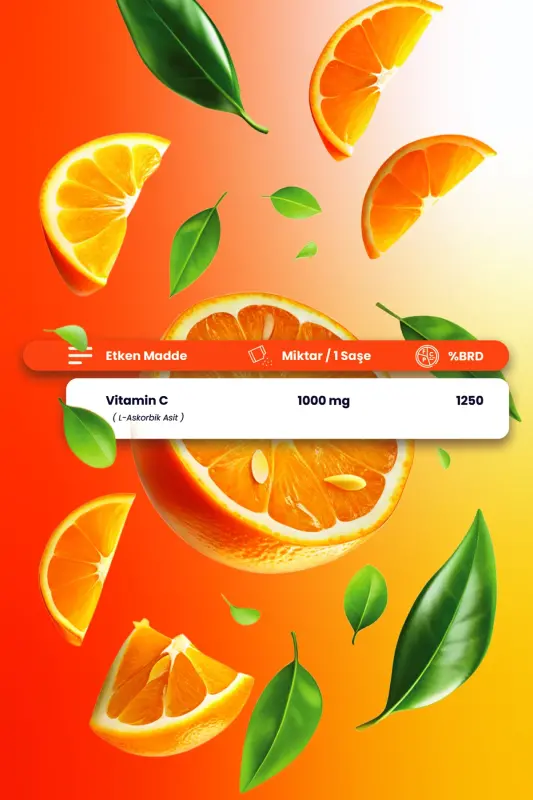 Pure C 1000mg/paket C vitamini Askorbin kislotasi - 6