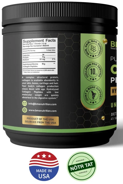 Pure Collagen Peptides 10,000 Mg Hydrolyzed Collagen Powder 454gr - 7