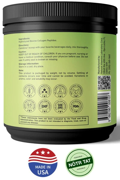 Pure Collagen Peptides 10,000 Mg Hydrolyzed Collagen Powder 454gr - 8