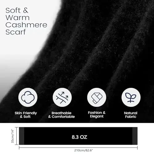 Pure Color Mohair Qishki Sharf - Ayollar va Erkaklar uchun Issiq CasModazoneere Sharf - 2