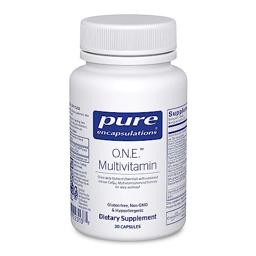 Pure Encapsulations O.N.E. Multivitamin - Günlük Tek Multivitamin Antioksidan Kompleksi ile Metafolin, CoQ10 ve Lutein İçerir, Görme, Bilişsel Fonksiyon ve Hücre Sağlığını Destekler* - 30 Kapsül - 1