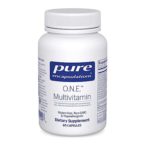 Pure Encapsulations O.N.E. Multivitamin - Once Daily Multivitamin with Antioxidant Complex Metafolin, CoQ10, and Lutein to Support Vision, Cognitive Function, and Cellular Health* - 60 Capsules - 1