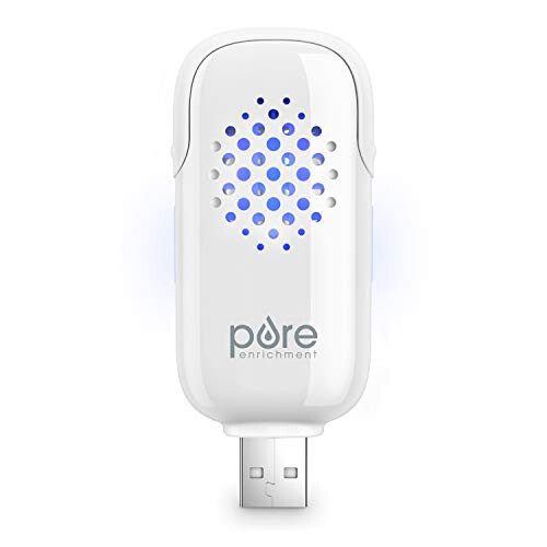 Pure Enrichment PureSpa USB Shaxsi Aroma Diffuzori - Ko'chma, BPAsiz Essensial Yog' Difuzori 3 ta Aromaterapi To'ldirish Pedi bilan - Avtomobil, Kompyuter va Sayohat uchun Ideal - 1