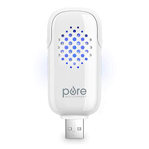 Pure Enrichment PureSpa USB Shaxsi Aroma Diffuzori - Ko'chma, BPAsiz Essensial Yog' Difuzori 3 ta Aromaterapi To'ldirish Pedi bilan - Avtomobil, Kompyuter va Sayohat uchun Ideal - Pure Enrichment
