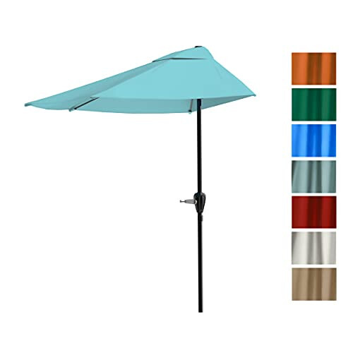 Pure Garden 9 Ft Semicircle Patio Umbrella - 4