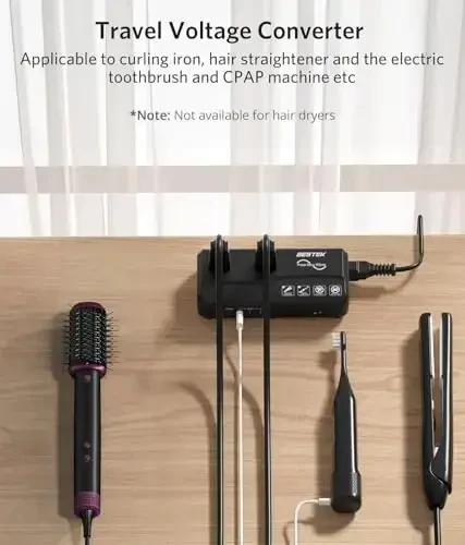 [Pure Sine Wave] BESTEK 600W Voltage Converter 220v to 110v, with PD35W Port Power Converter Adapter Combo for International Travel Overseas in European/UK/Ireland/Australia and More - 4