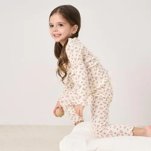pureborn Baby Pajamas Set Pjs - Kids Toddler Boy Girl Short Long Sleeve Snug Fit Sleepwear 2pcs 18M-7Y - 5
