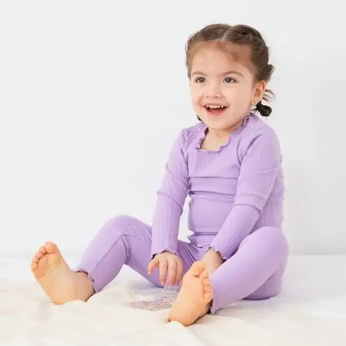 pureborn Baby Pajamas Set Pjs - Kids Toddler Boy Girl Short Long Sleeve Snug Fit Sleepwear 2pcs 18M-7Y - 7