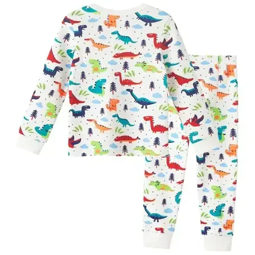 pureborn Baby Pajamas Set Pjs - Kids Toddler Boy Girl Short Long Sleeve Snug Fit Sleepwear 2pcs 18M-7Y - 4