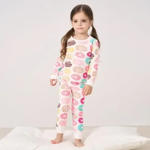 pureborn Baby Pajamas Set Pjs - Kids Toddler Boy Girl Short Long Sleeve Snug Fit Sleepwear 2pcs 18M-7Y - 3
