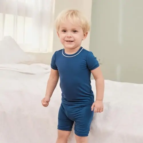 pureborn Baby Pajamas Set Toddler Snug Fit Cotton Sleepwear 2pcs 12M-7Y | Buttery soft, silky smooth, breathable, lightweight, ruffled cuffs, snug fit, gentle on skin - 2