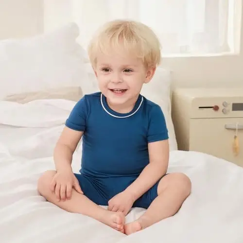 pureborn Baby Pajamas Set Toddler Snug Fit Cotton Sleepwear 2pcs 12M-7Y | Buttery soft, silky smooth, breathable, lightweight, ruffled cuffs, snug fit, gentle on skin - 3