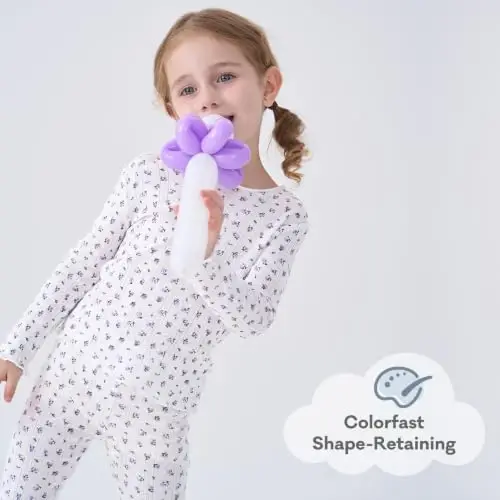 pureborn Baby Pajamas Set Toddler Snug Fit Cotton Sleepwear 2pcs 12M-7Y | Buttery soft, silky smooth, breathable, lightweight, ruffled cuffs, snug fit, gentle on skin - 5