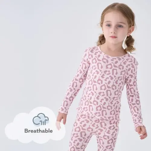 pureborn Baby Pajamas Set Toddler Snug Fit Cotton Sleepwear 2pcs 12M-7Y | Buttery soft, silky smooth, breathable, lightweight, ruffled cuffs, snug fit, gentle on skin - 4