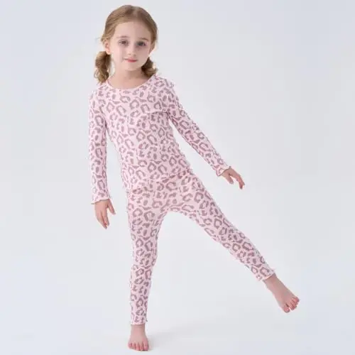 pureborn Baby Pajamas Set Toddler Snug Fit Cotton Sleepwear 2pcs 12M-7Y | Buttery soft, silky smooth, breathable, lightweight, ruffled cuffs, snug fit, gentle on skin - 6