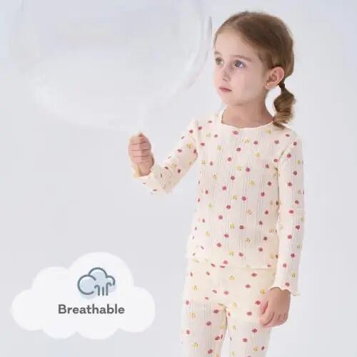 pureborn Baby Pajamas Set Toddler Snug Fit Cotton Sleepwear 2pcs 12M-7Y | Buttery soft, silky smooth, breathable, lightweight, ruffled cuffs, snug fit, gentle on skin - 4