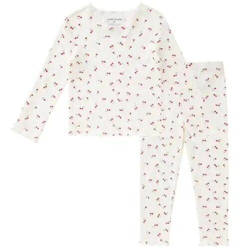pureborn Baby Pajamas Set Toddler Snug Fit Cotton Sleepwear 2pcs 12M-7Y | Buttery soft, silky smooth, breathable, lightweight, ruffled cuffs, snug fit, gentle on skin - pureborn