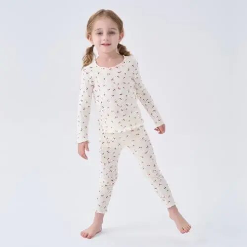 pureborn Baby Pajamas Set Toddler Snug Fit Cotton Sleepwear 2pcs 12M-7Y | Buttery soft, silky smooth, breathable, lightweight, ruffled cuffs, snug fit, gentle on skin - pureborn (1)