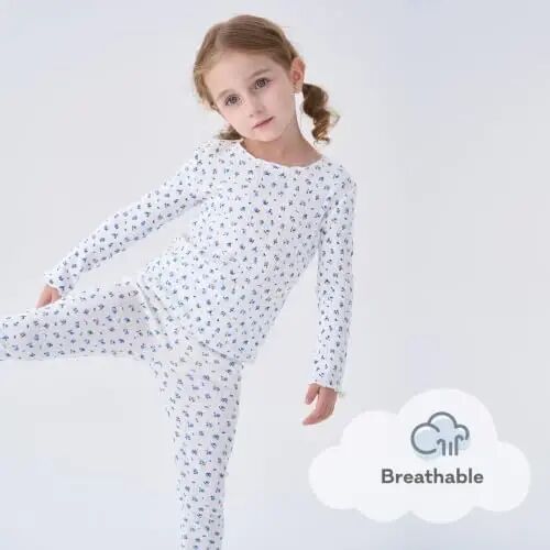 pureborn Baby Pajamas Set Toddler Snug Fit Cotton Sleepwear 2pcs 12M-7Y | Buttery soft, silky smooth, breathable, lightweight, ruffled cuffs, snug fit, gentle on skin | Buttery soft, silky smooth, breathable, lightweight, ruffled cuffs, snug fit, gen - 4