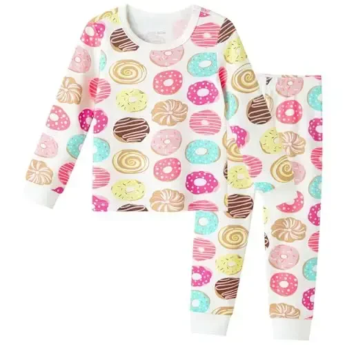 pureborn Baby Pajamas Set Pjs - Kids Toddler Boy Girl Short Long Sleeve Snug Fit Sleepwear 2pcs 18M-7Y - 1