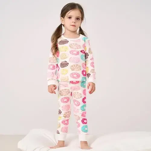 pureborn Baby Pajamas Set Pjs - Kids Toddler Boy Girl Short Long Sleeve Snug Fit Sleepwear 2pcs 18M-7Y - 4