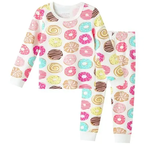 pureborn Baby Pajamas Set Pjs - Kids Toddler Boy Girl Short Long Sleeve Snug Fit Sleepwear 2pcs 18M-7Y - 1