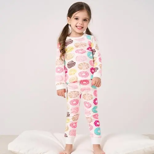 pureborn Baby Pajamas Set Pjs - Kids Toddler Boy Girl Short Long Sleeve Snug Fit Sleepwear 2pcs 18M-7Y - 2
