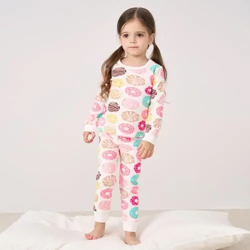 pureborn Baby Pajamas Set Pjs - Kids Toddler Boy Girl Short Long Sleeve Snug Fit Sleepwear 2pcs 18M-7Y - 3