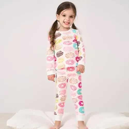 pureborn Baby Pajamas Set Pjs - Kids Toddler Boy Girl Short Long Sleeve Snug Fit Sleepwear 2pcs 18M-7Y - PUREBORN (1)