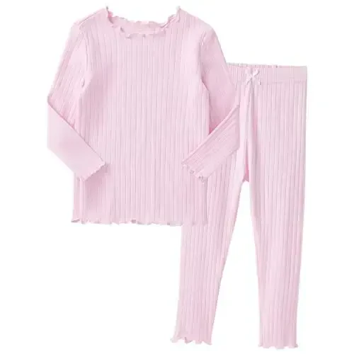 pureborn Baby Pajamas Set Pjs - Kids Toddler Boy Girl Short Long Sleeve Snug Fit Sleepwear 2pcs 18M-7Y - 1