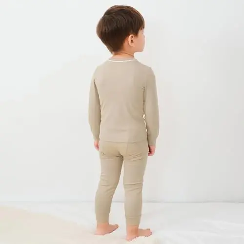 pureborn Bebek Pijama Takımı - Çocuk Küçük Çocuk Erkek Kız Kısa Uzun Kollu Dar Kesim Uyku Giyim 2'li 18 Ay-7 Yaş - 3