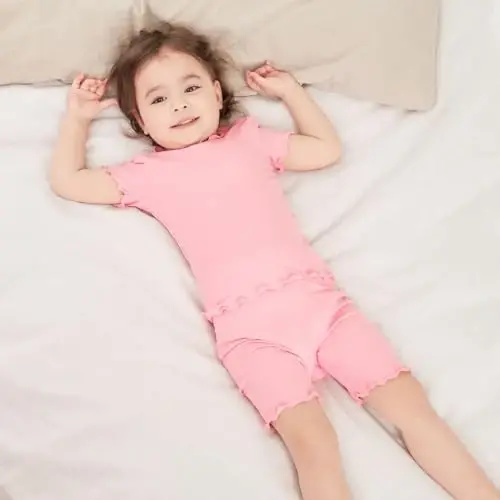 pureborn Bebek Pijama Takımı - Çocuk Küçük Çocuk Erkek Kız Kısa Uzun Kollu Dar Kesim Uyku Giyim 2'li 18Ay-7Yaş - 3