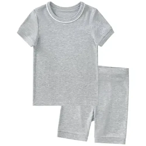 pureborn Baby Pajamas Set Pjs - Kids Toddler Boy Girl Short Long Sleeve Snug Fit Sleepwear 2pcs 18M-7Y 